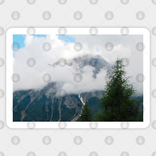 Low Cloud Over Carnic Alps Near Sauris Sticker by jojobob